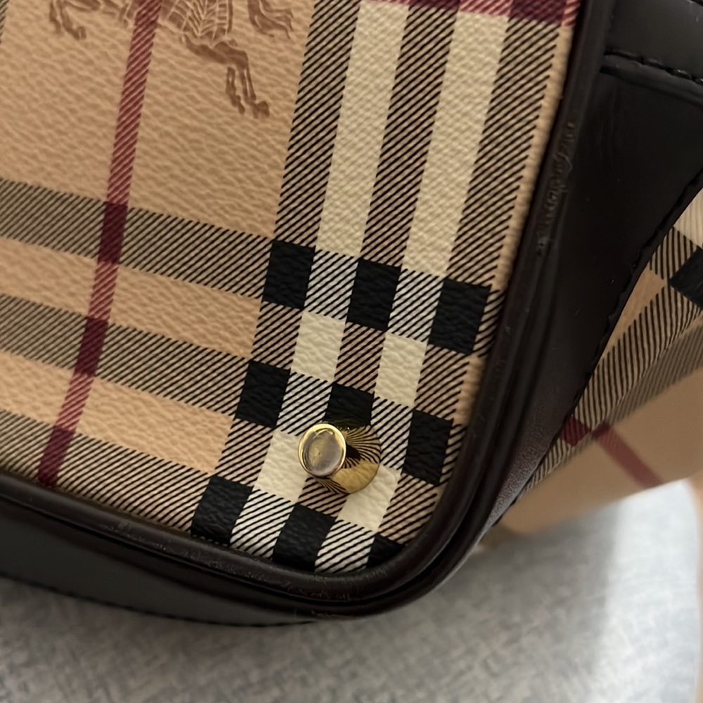 Authentic Burberry, Haymarket Check, Satchel - Picture 5 of 7